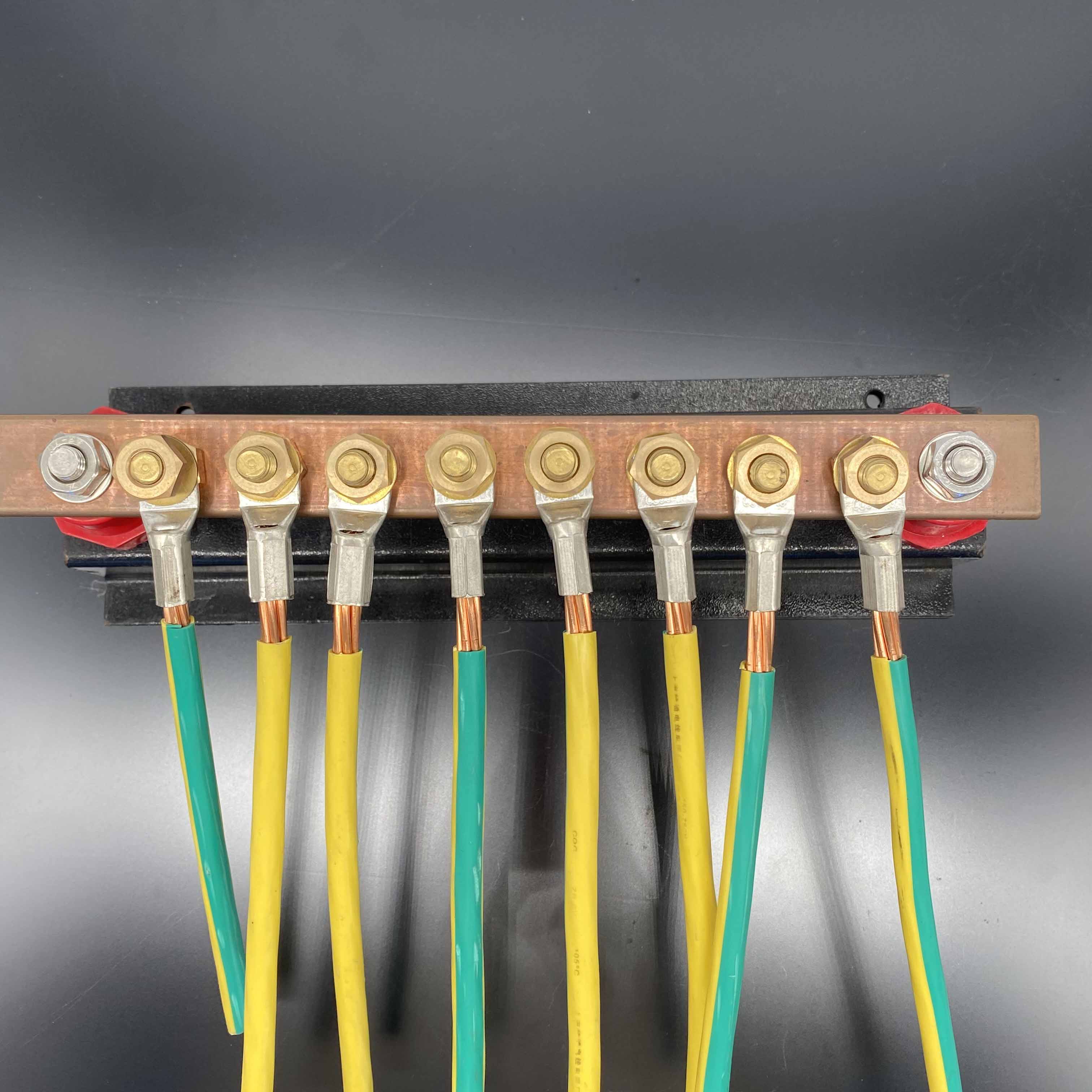 Custom Busbar Copper Bar Set for Grounding Electrical Panel Mounting Brass Earth Bar System for Industrial Use