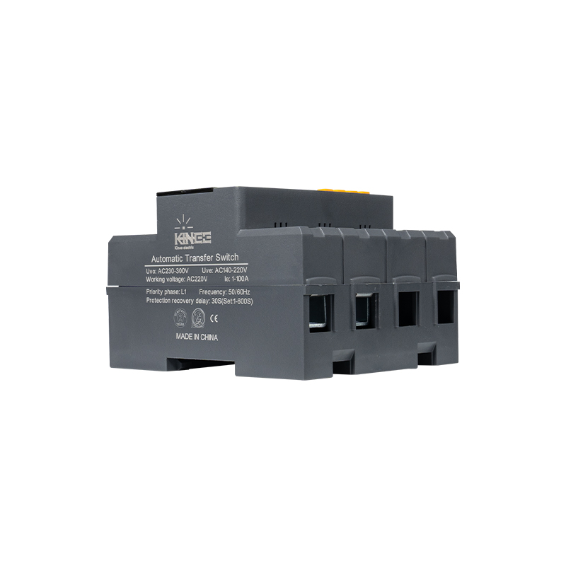 KINEE 63A T 110V 220V ATS Adjustable Over Under Voltage Current Protector Changeover Automatic Transfer ATS Din Rail Switch