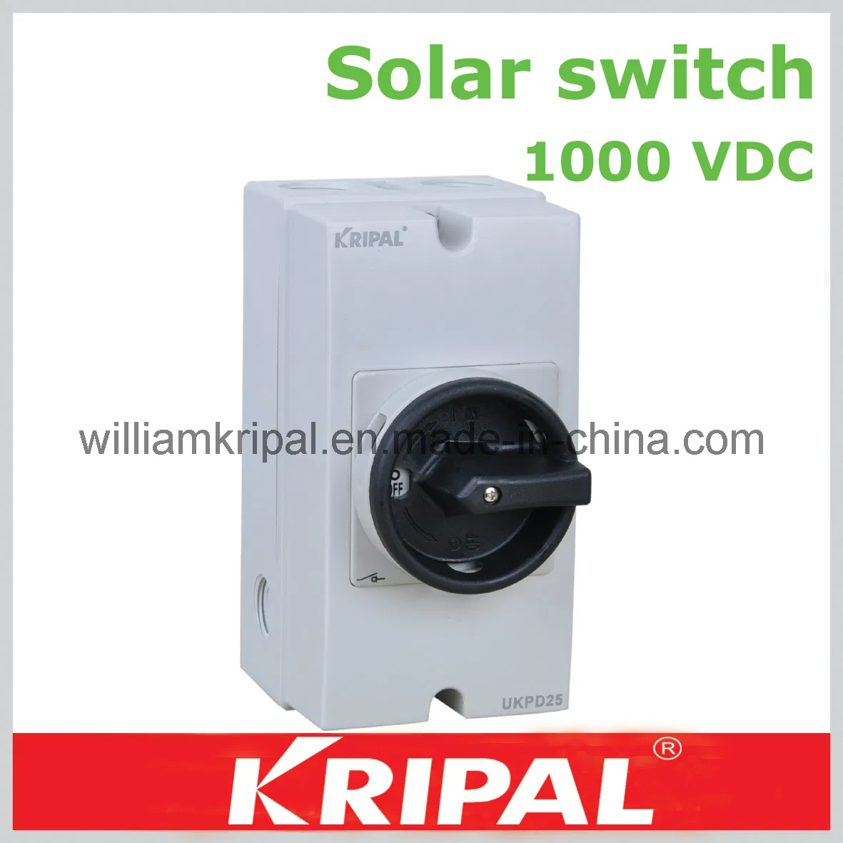1000VDC DC PV Solar Isolator Photovoltaic Switch