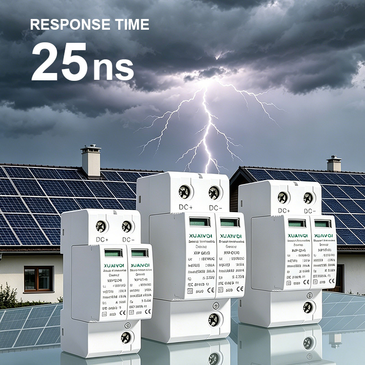 1000V DC SPD Surge Protective Device 2P 20kA-40KA T2 Type Solar PV Photovoltaic Lightning Arrester DC SPD Surge Protector