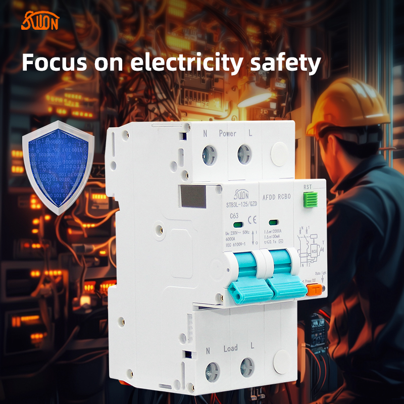 AC220V AFDD Arc Fault Protector Device RCBO RCCB MCB Circuit Breaker Interrupted Overload Earth Leakage Short Circuit Protection