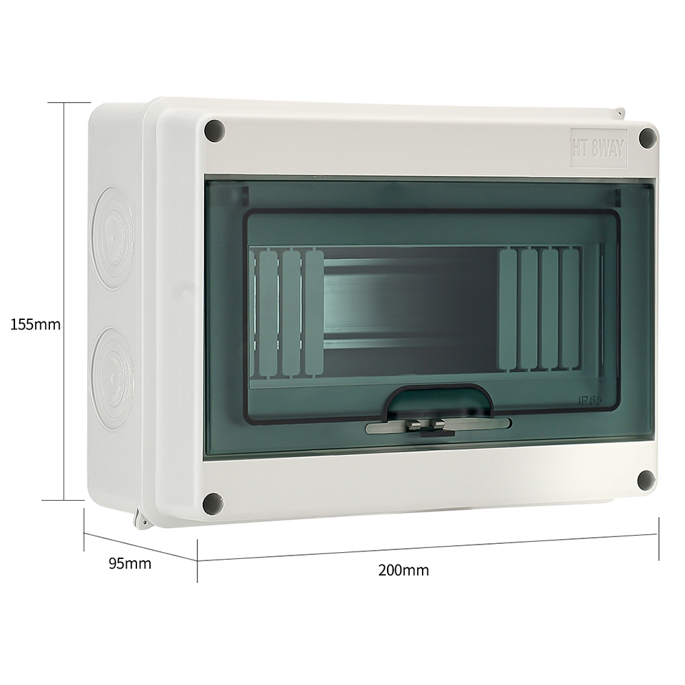 8 way HT waterproof surface distribution box electrical plastic distribution box DB box waterproof for Outdoor