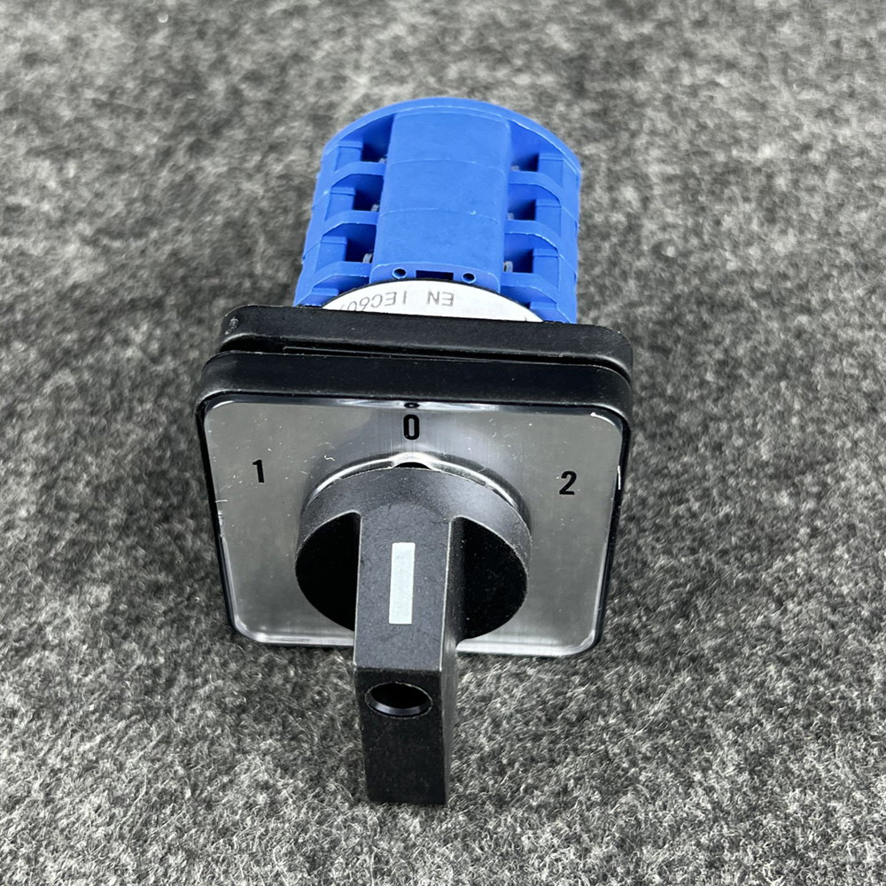 WNZJ W26 20A 3P Plastic Flush Mounting Blue and Black Manual Changeover Switch 230-440V
