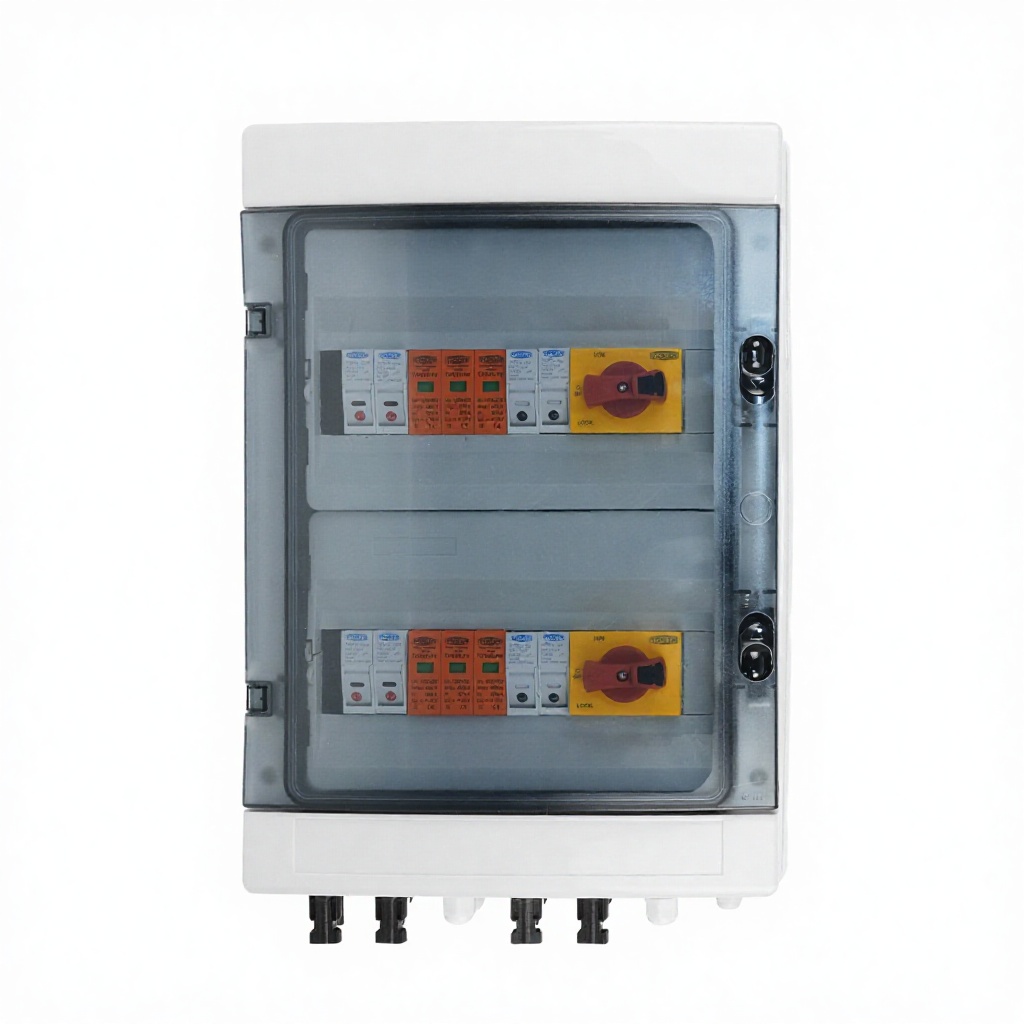 For Solar Photovoltaic PV Distribution Box Lightning Protection 4 Input 2 DC 1000V Fuse MCB SPD Waterproof IP65 24-way