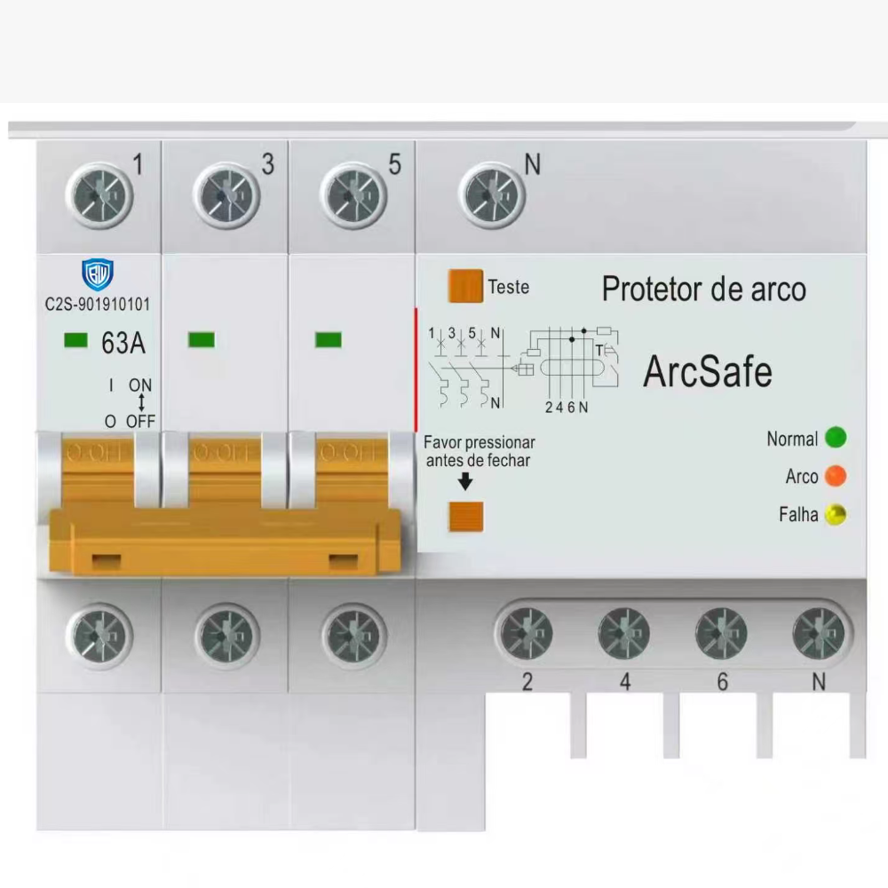 AFDD(AFCI)Arc Fault Detection Device, 6-63A AFDD+MCB Circuit Breaker for Electrical System Safety Guard 1P+N/2P/3P+N
