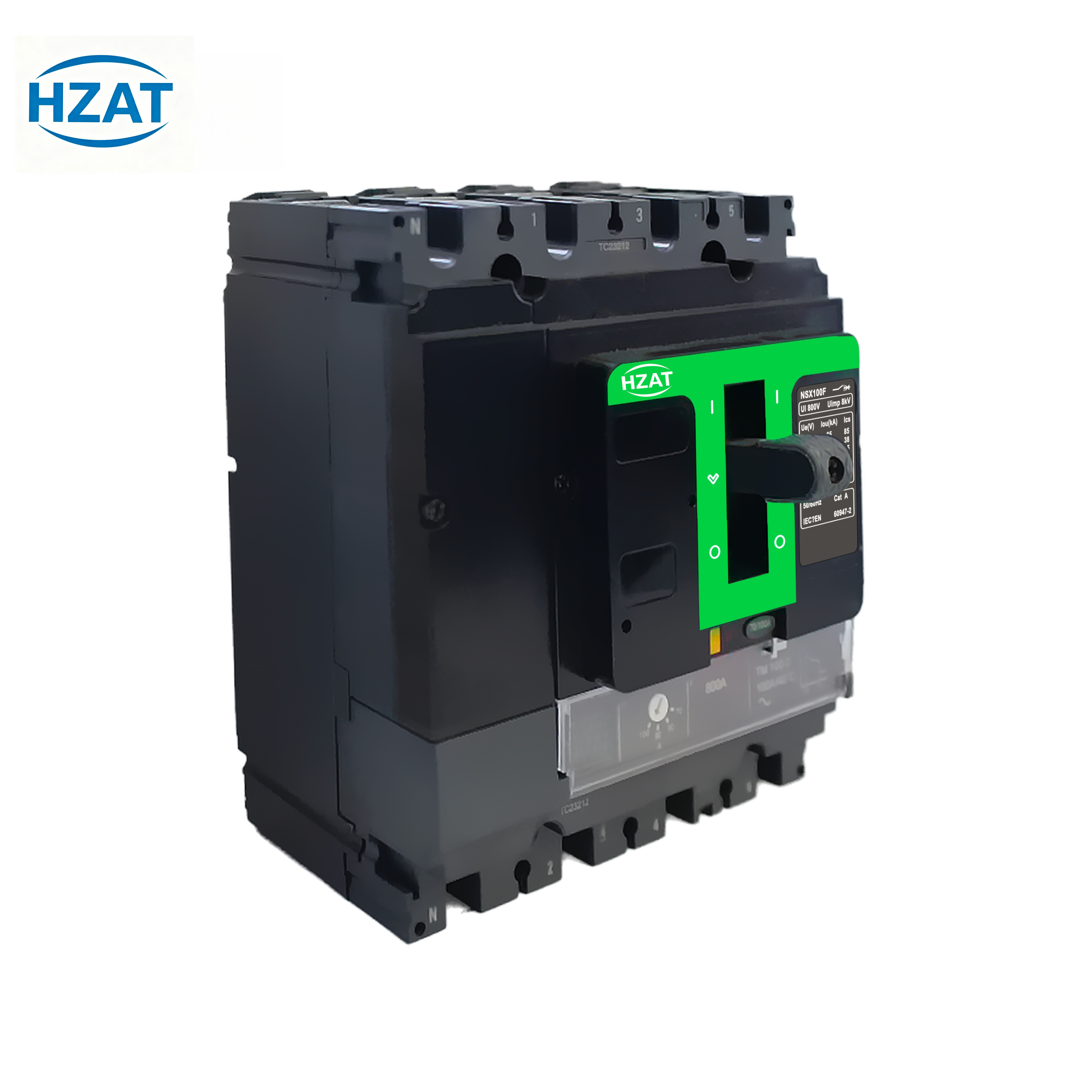 SM New 3PNSX160F 125A 85% Silver Automatic Reset MCCB 125A Overload Protector 36KA Breaking Capacity Black Moulded Case Circuit