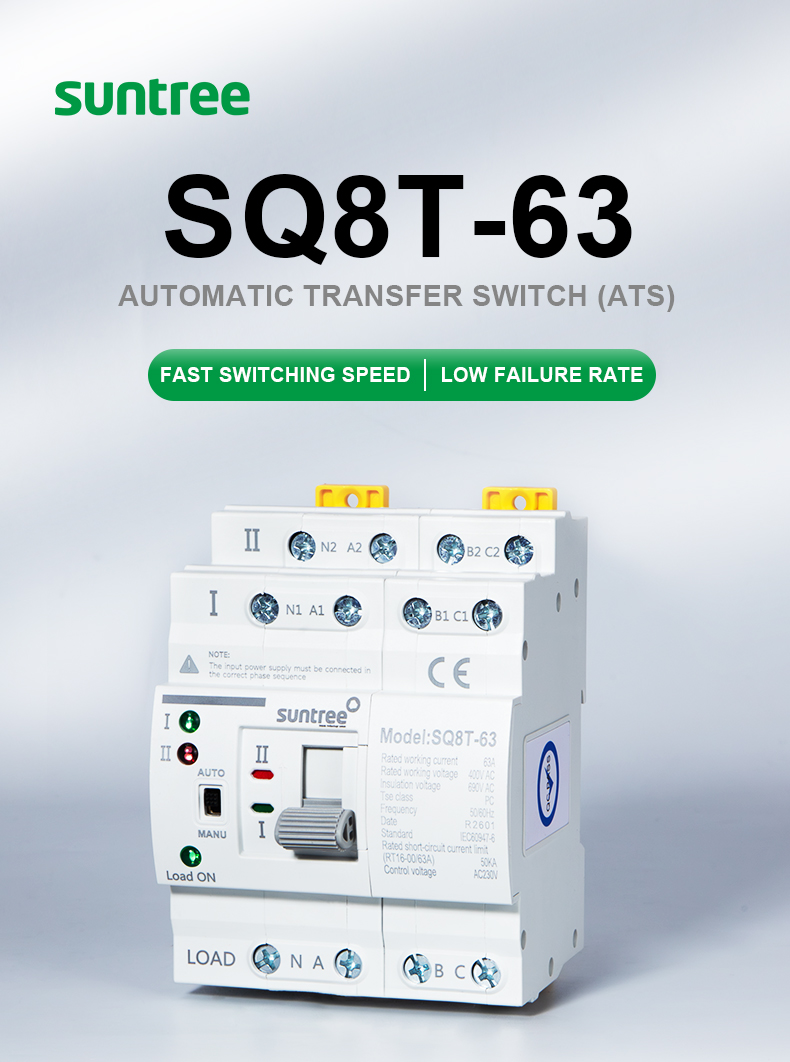 63A 4P Professional Grade Automatic Transfer Switch (ATS) &amp; Generator Changeover Switch with Smart Controls.