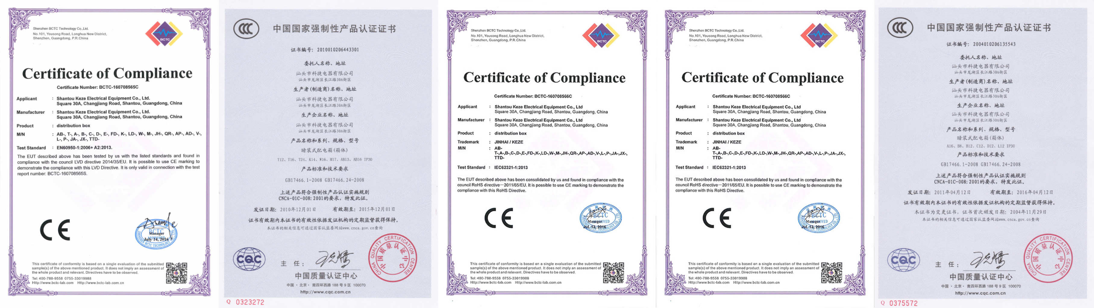 Certificates