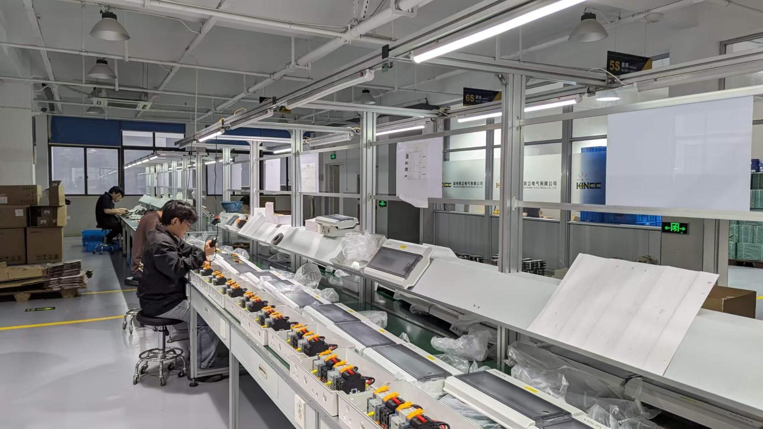 Solar components and MCCB assembly at Bowser Electric