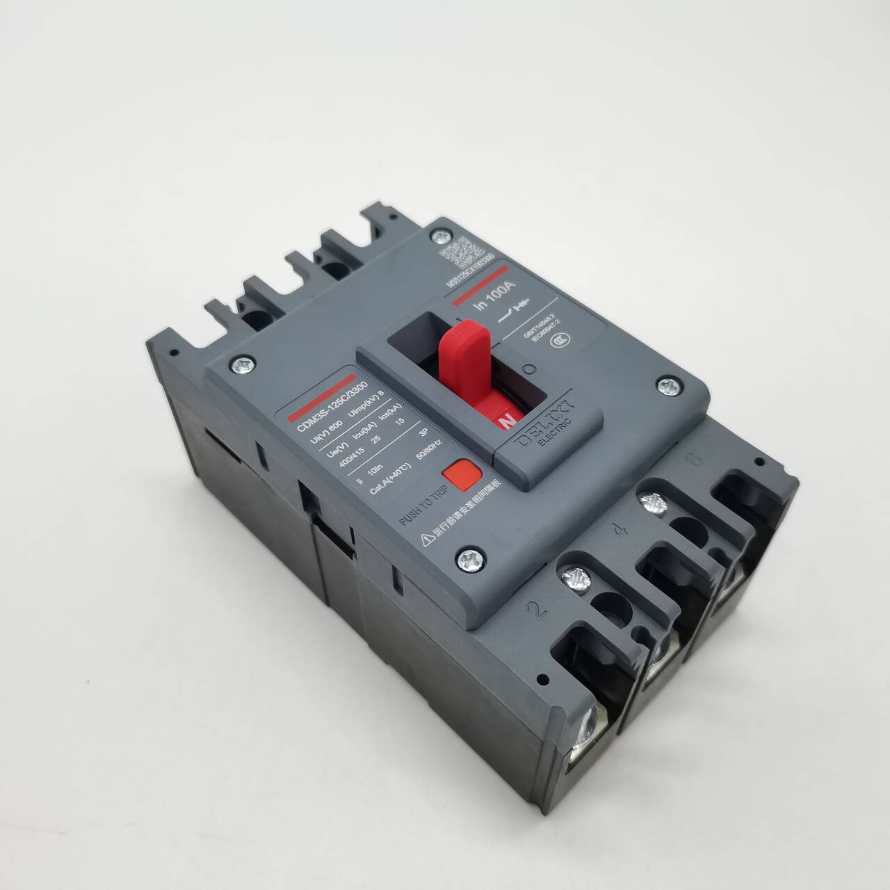 Delixi Cdm3s Moulded Circuit Breaker Electrical Equipment Smart AC Mccb 25kA 63a 125a 630a 1600a 2p 3p 4p For Harsh Environments