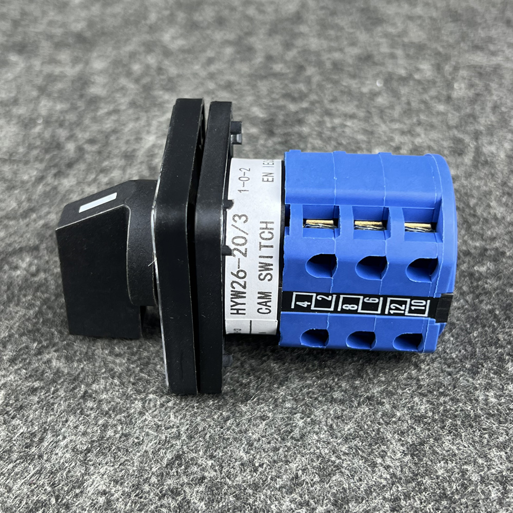 WNZJ W26 20A 3P Plastic Flush Mounting Blue and Black Manual Changeover Switch 230-440V