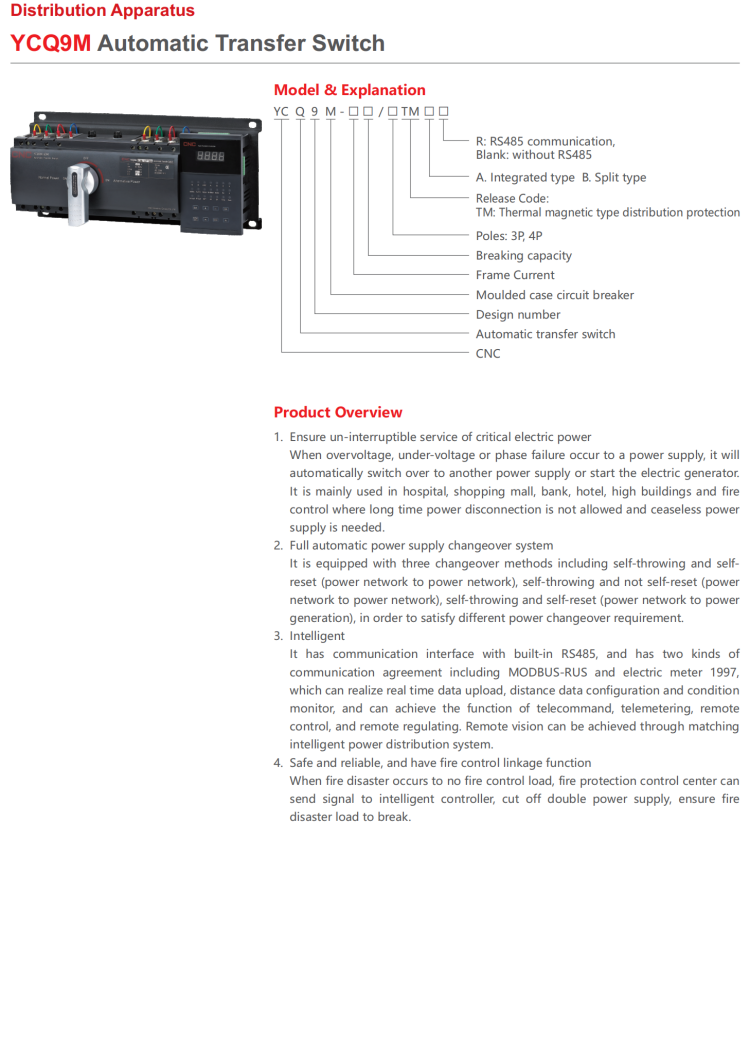 Automatic Transfer Switch Specifications 1