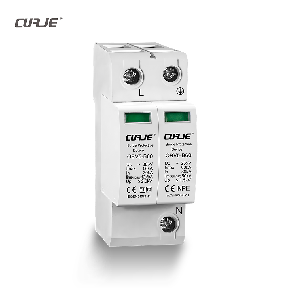 Industrial 3-Phase 4-Pole Power Surge Protective Device 60KA Lightning and Surge Protection CUAJE T1+T2 IEC61643-1
