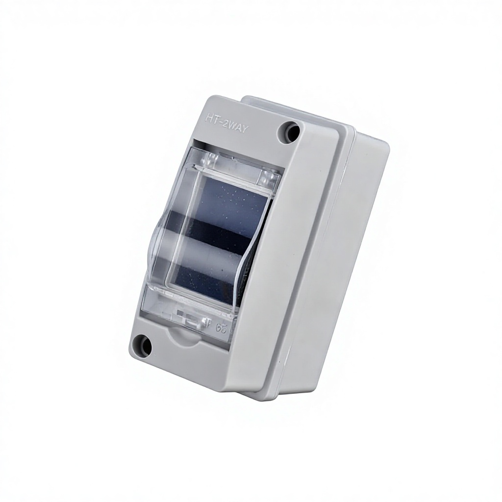 Small 2-circuit Outdoor Waterproof Distribution Box IP65abs Plastic air Switch Box Circuit Breaker HT-2WAY 63A