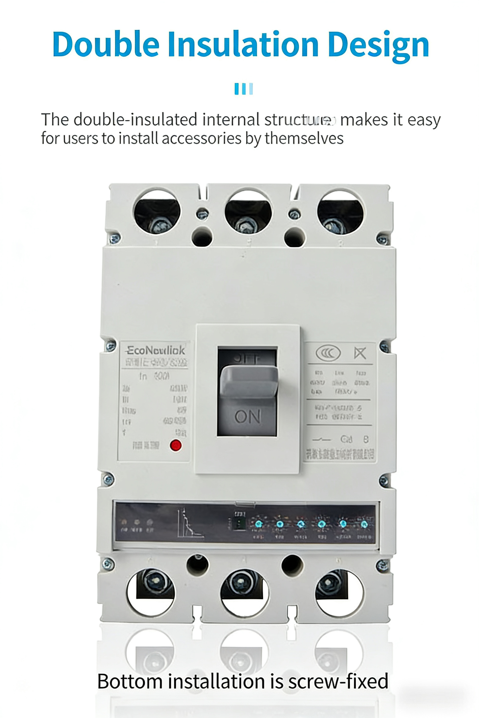 1600A 3 Pole AC400V 50kA Adjustable Thermal Magnetic Plastic Molded Case Circuit Breaker (MCCB) for Industrial Power