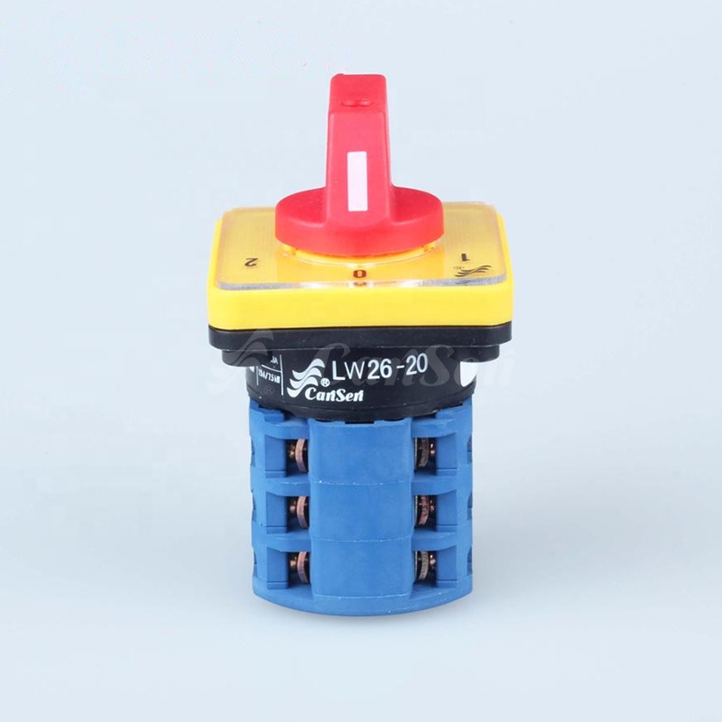 Cantak LW26-20 1-0-2 3poles Changeover Switches With Centre OFF 60 Degree Changeover Switch Automatic Off Manual 3 Position