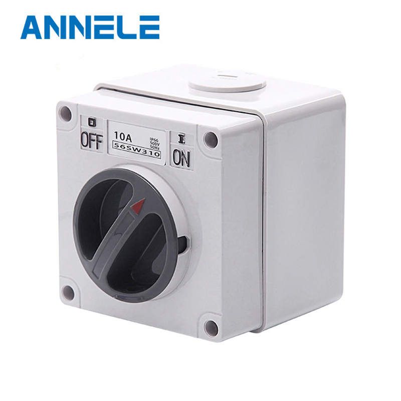 56sw310 IP66 56sw Waterproof Changeover Switch 3p 10A AC Isolator Switch Disconnector