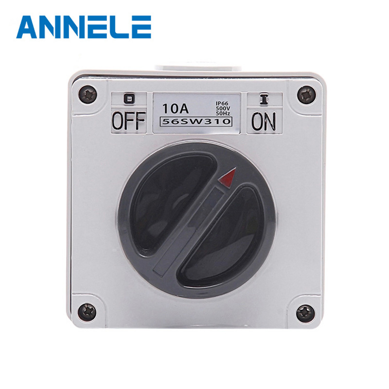 56sw310 IP66 56sw Waterproof Changeover Switch 3p 10A AC Isolator Switch Disconnector