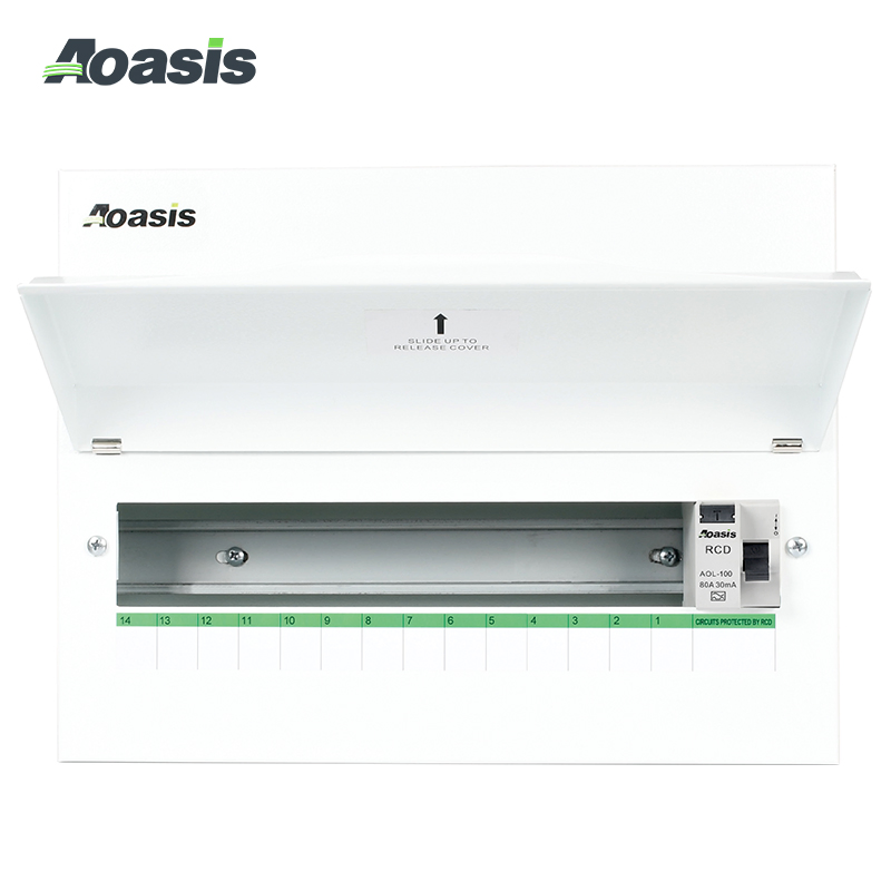 Aoasis Aox1-18m/Lr 100A Power Distribution Box RCD Factory Suppliers Metal Consumer Unit