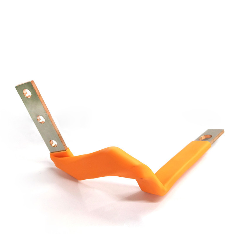 Customized Insulated Flexible Copper Busbar With Welding Bending Cutting Services For Car Battery Connector