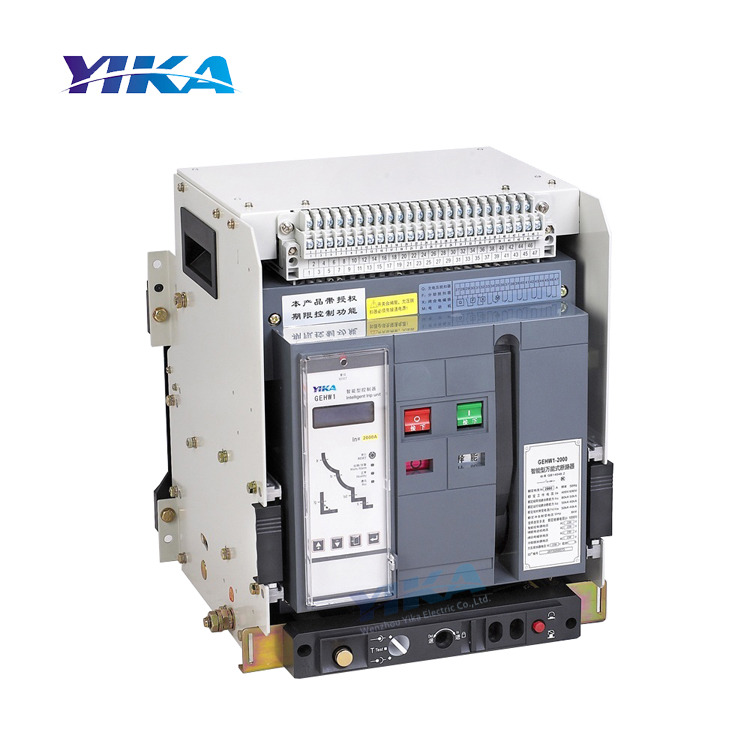 YIKA DW45 ACB 3P/4P Intelligent Universal 400V/690V 630A-6300A Fixed/Drawer Type Air Circuit Breaker 50KA-120KA Breaking