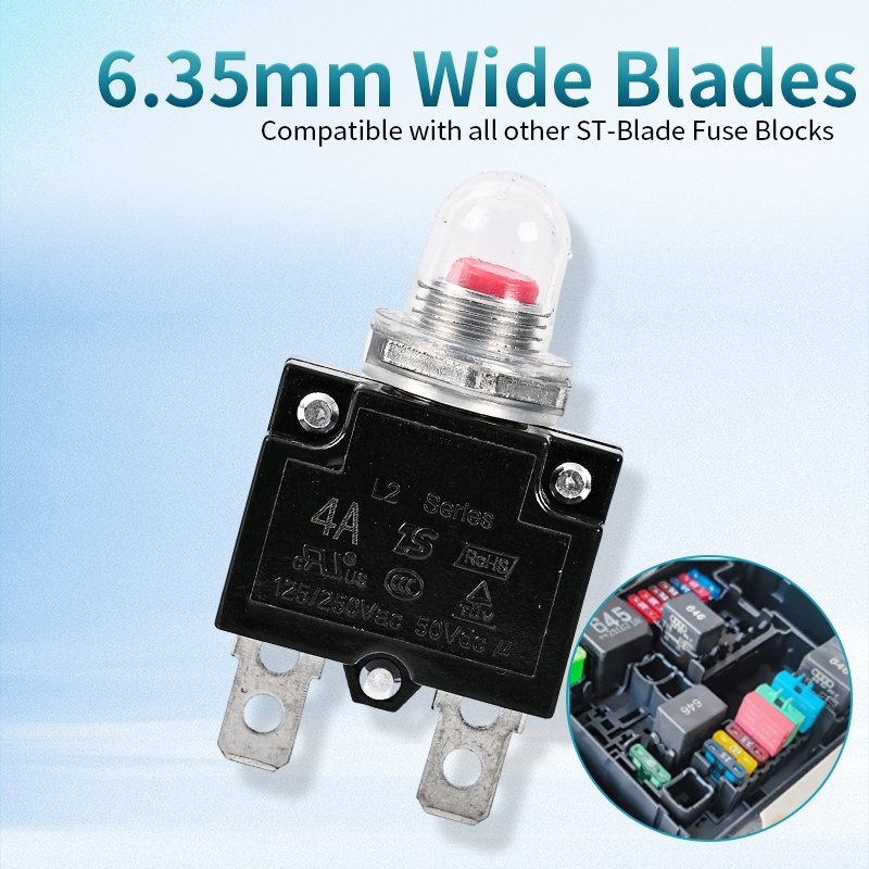 L2 3-20A 1P DC Circuit Breaker Motor Switch Electric Thermal Overload Protector High Breaking Capacity For Solar EV Marine
