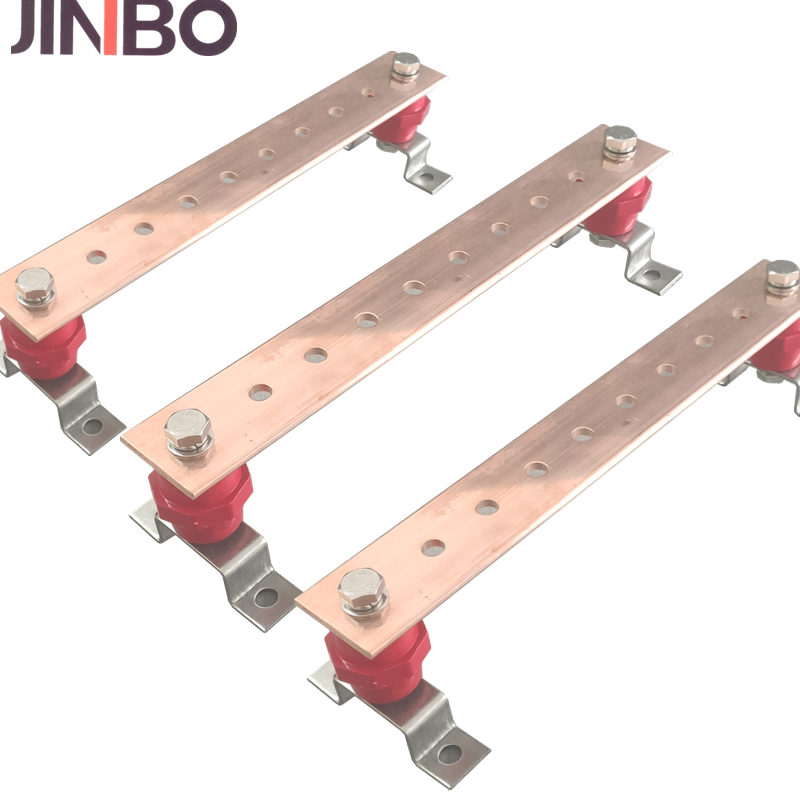 Factory Outlet Ground Copper Busbar for Grounding System 6 Contact Nos in Two Rows