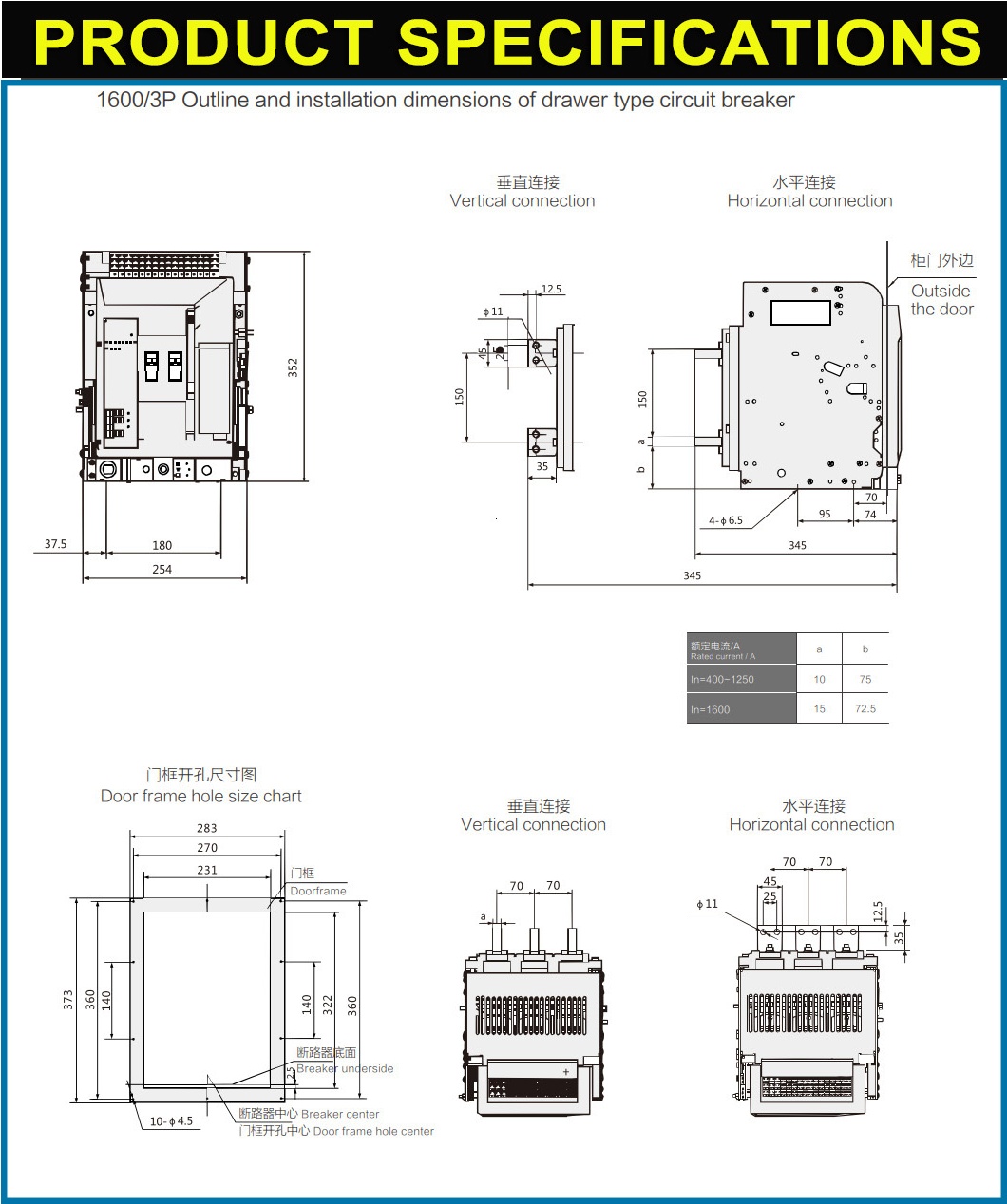 Best Sales Breaker Switch 3200 Amp air Circuit Breaker Acb 1000v 3pole 3200 air Circuit Breaker