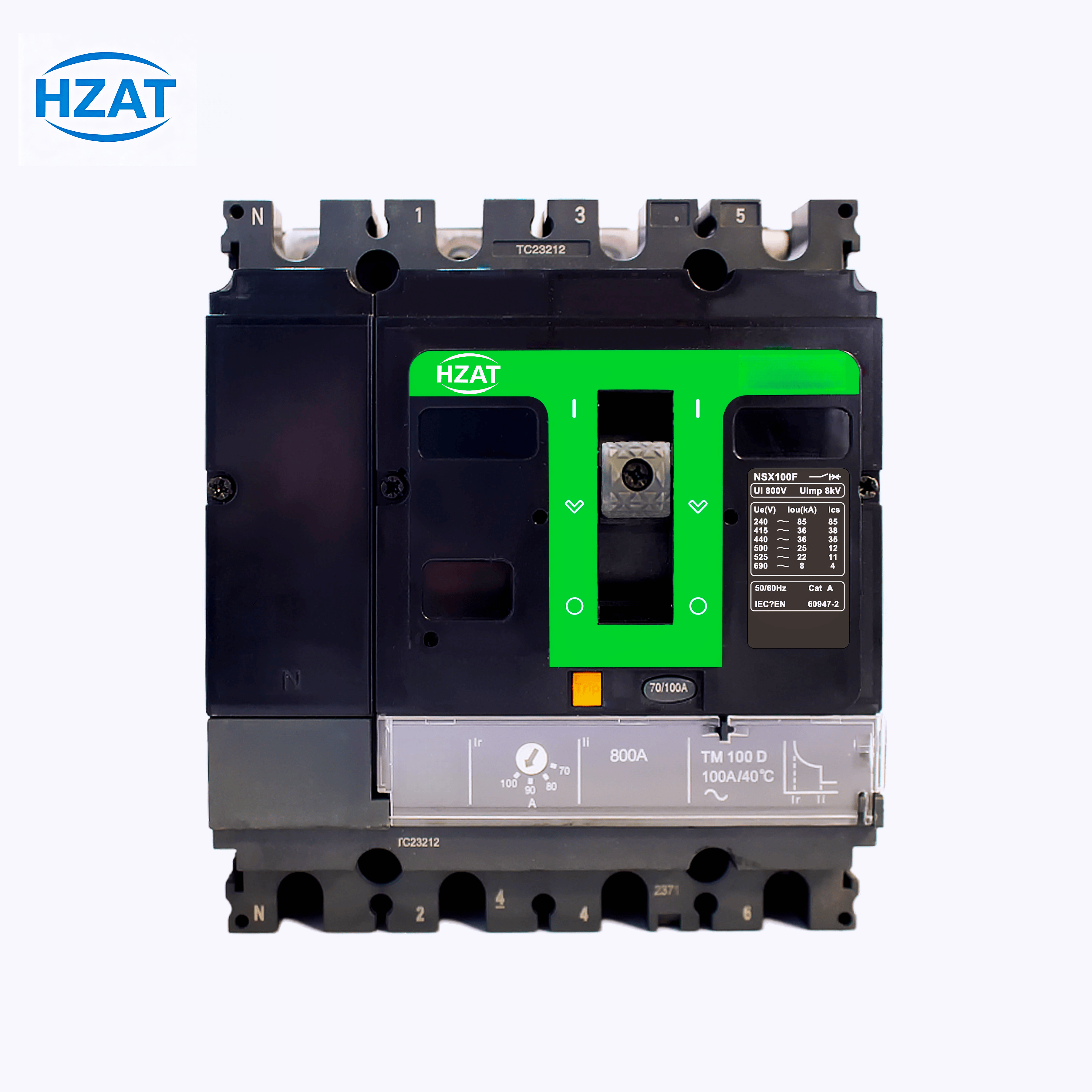 SM New 3PNSX160F 125A 85% Silver Automatic Reset MCCB 125A Overload Protector 36KA Breaking Capacity Black Moulded Case Circuit