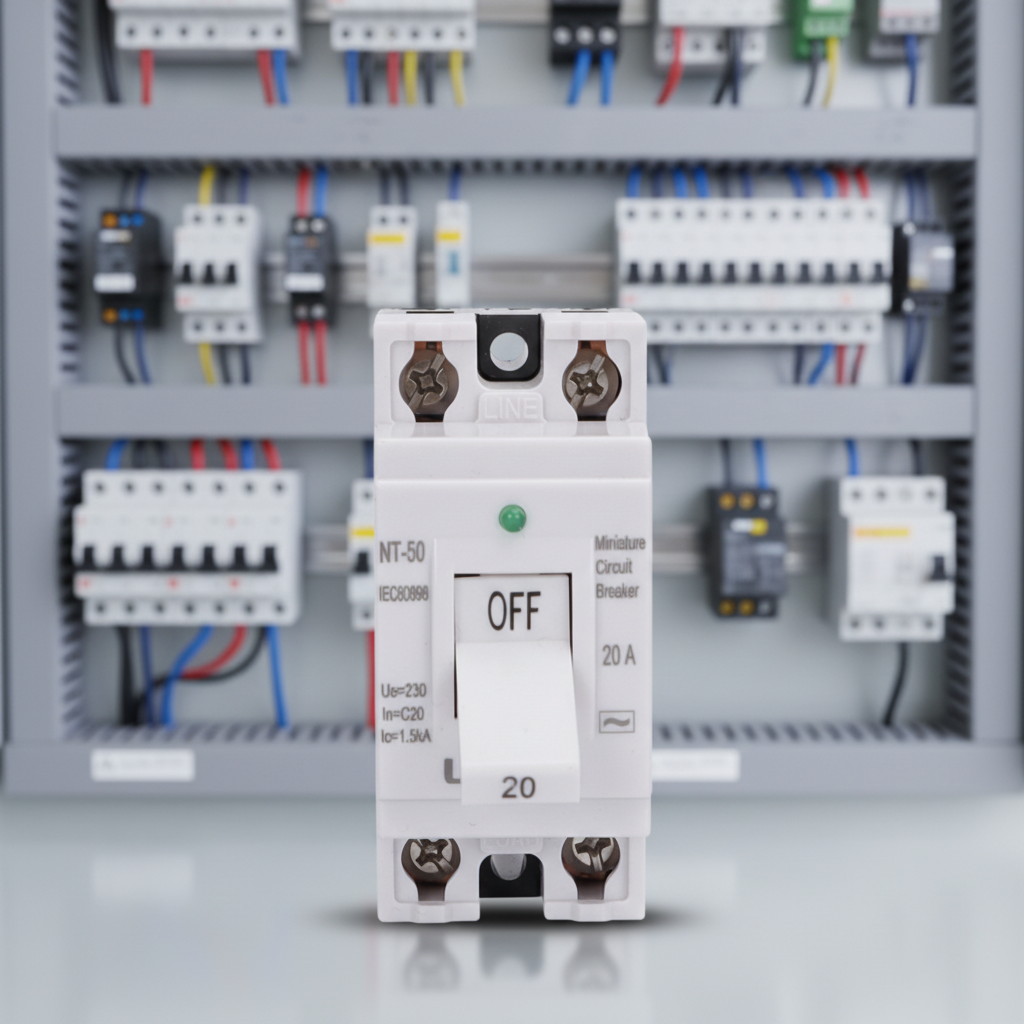 LINZIELE NT50B 20A MCB Miniature Circuit Breaker CE Certified 1.5KA Breaking Capacity For Home Distribution Box Factory Price