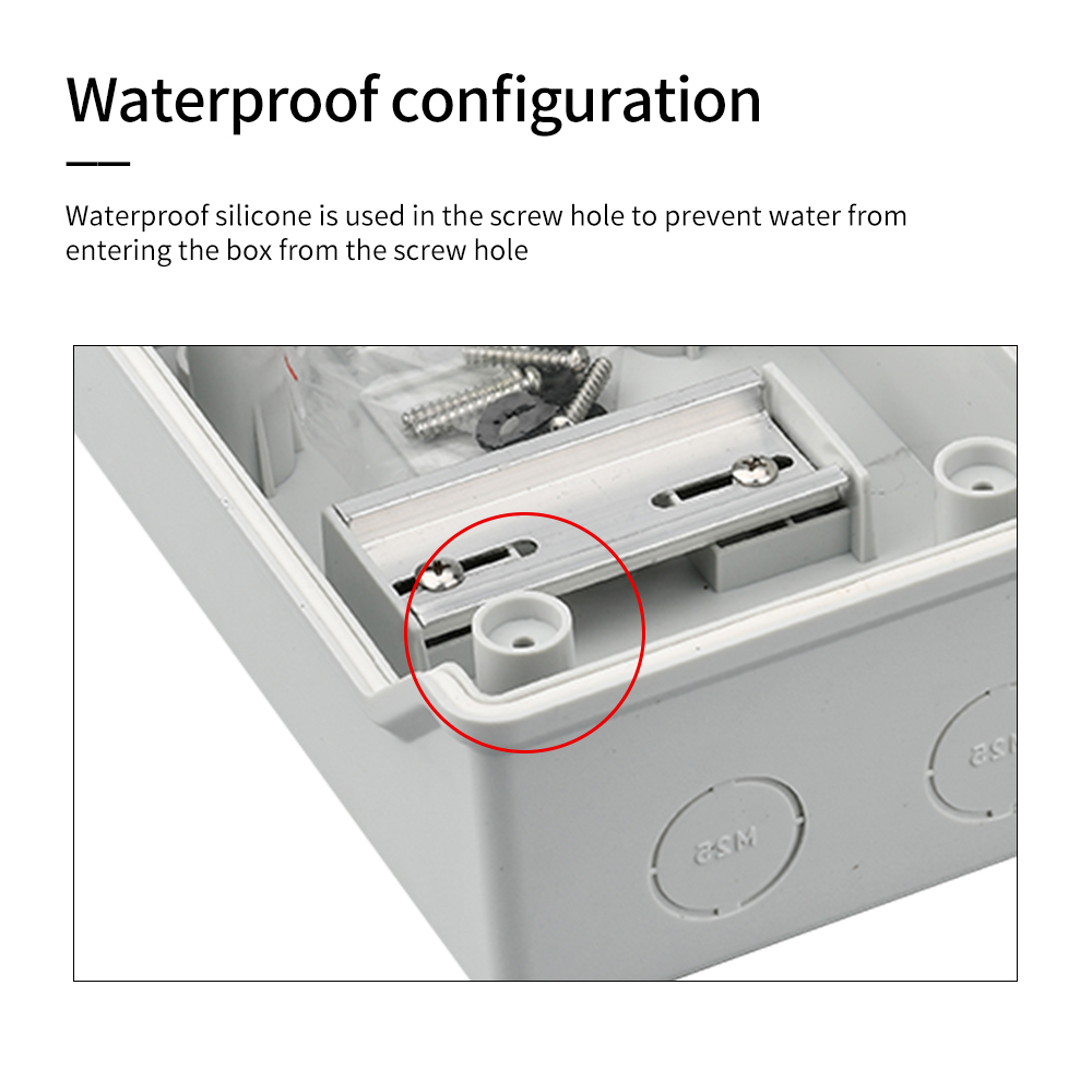 Surface Mounted IP66 Db Box Mcb Distribution Board Waterproof 6-way Electric Box Plastic Enclosure Plastic Db Boxes