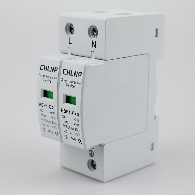220v Appliance Surge Protector AC SPD 40KA SPD Lightning Surge Protection 8/20 T2 Class 4P 20KA 40KA 60KA 80KA 100KA Arrester