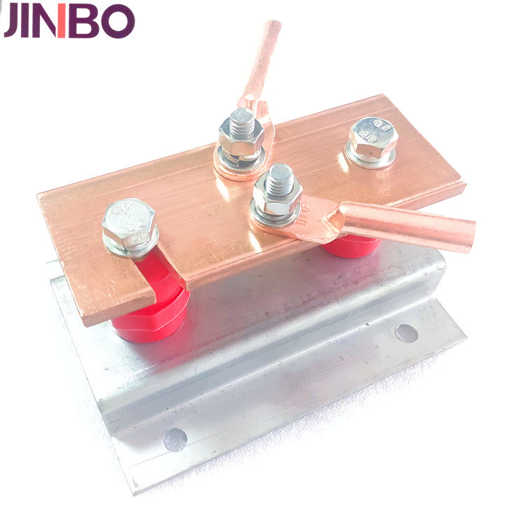 Factory Outlet Ground Copper Busbar for Grounding System 6 Contact Nos in Two Rows