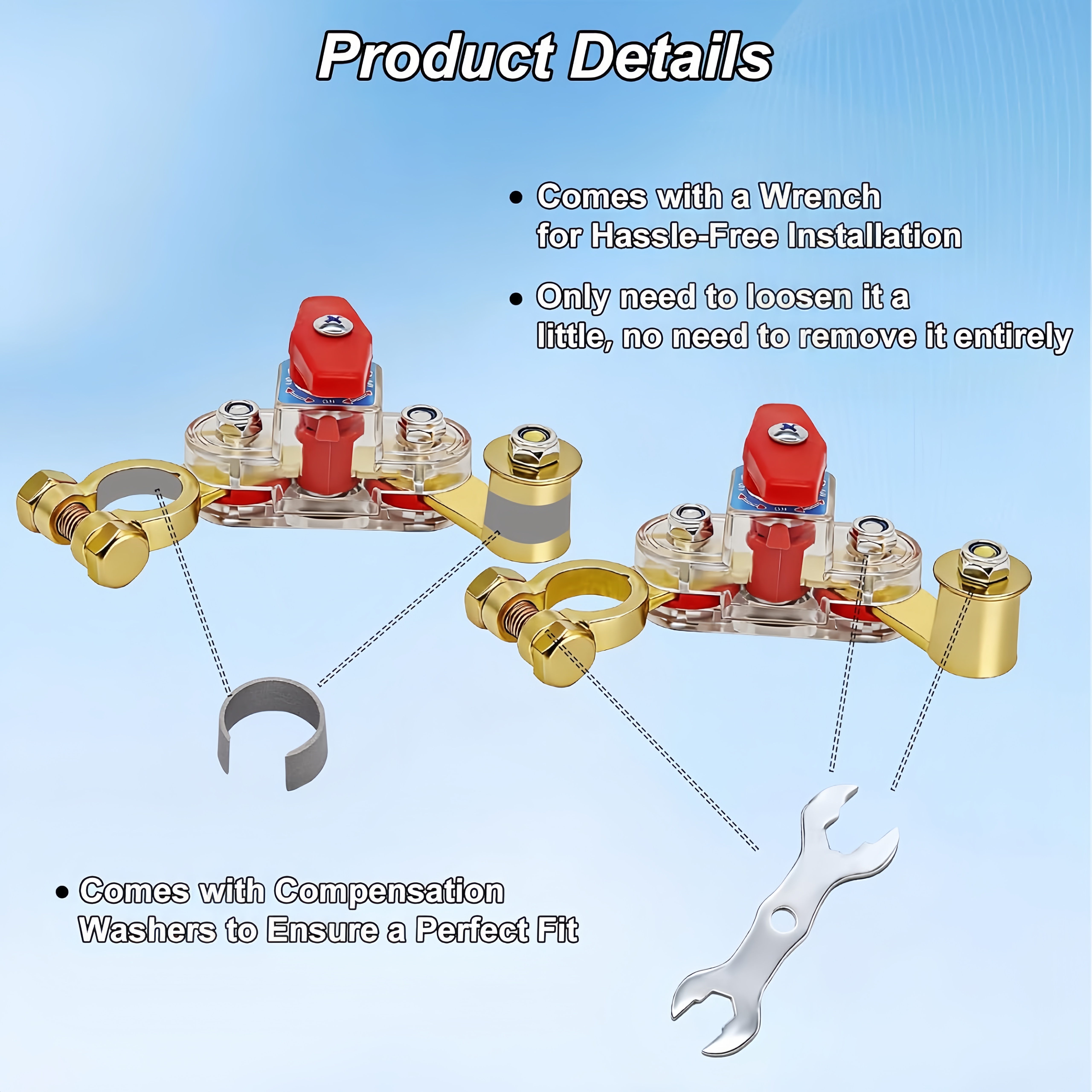 12-24V Pure Copper Car Battery Cut Off Switch Circuit Breaker , IP Waterproof Smart Disconnect Switch For RV Boat Truck