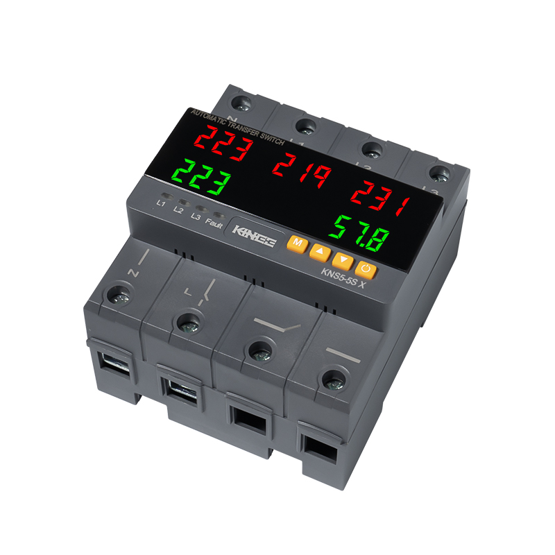 KINEE 63A T 110V 220V ATS Adjustable Over Under Voltage Current Protector Changeover Automatic Transfer ATS Din Rail Switch
