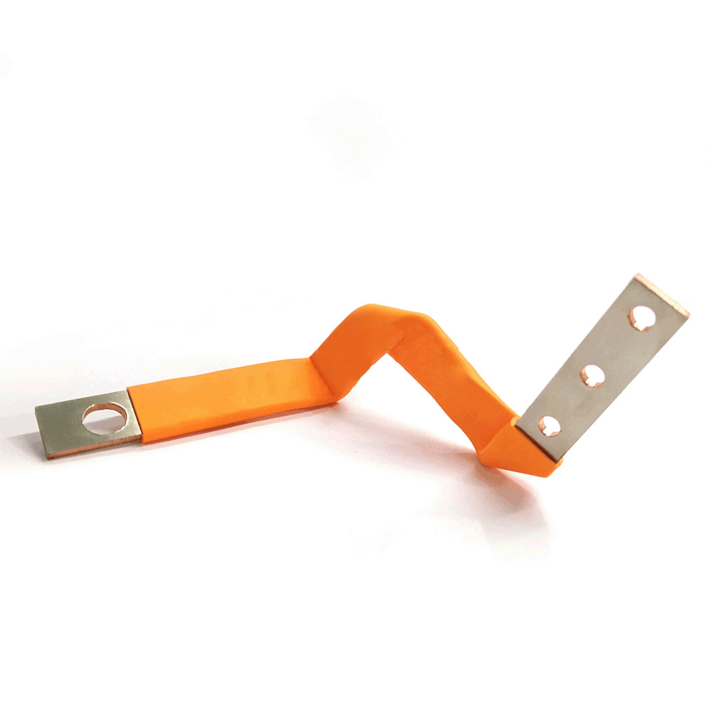 Customized Insulated Flexible Copper Busbar With Welding Bending Cutting Services For Car Battery Connector