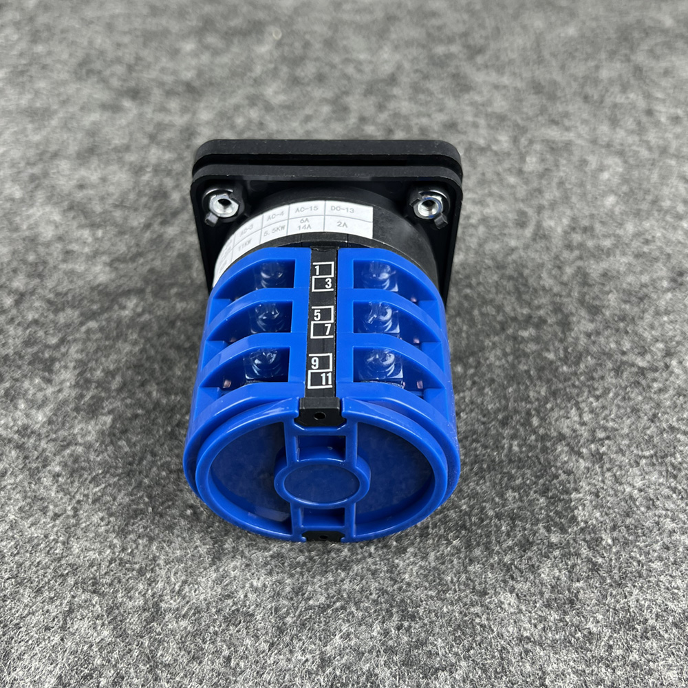 WNZJ W26 20A 3P Plastic Flush Mounting Blue And Black Manual Changeover Switch 230-440V