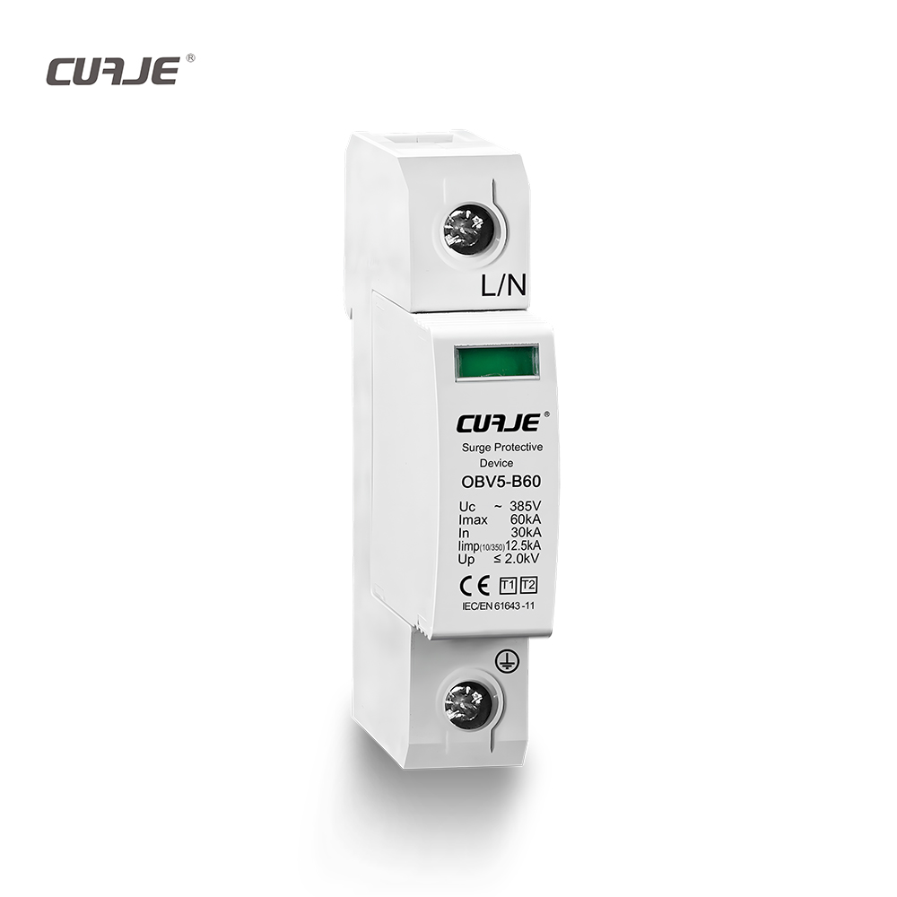 Industrial 3-Phase 4-Pole Power Surge Protective Device 60KA Lightning and Surge Protection CUAJE T1+T2 IEC61643-1