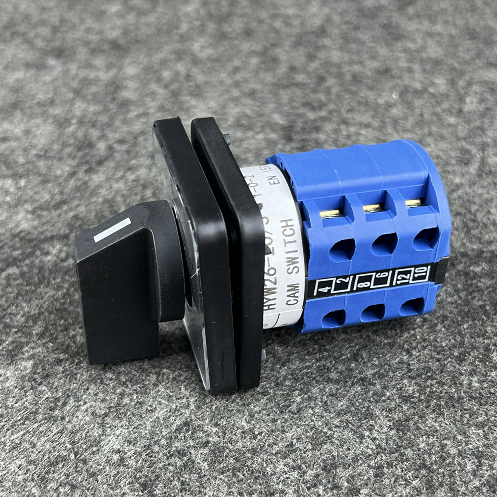 WNZJ W26 20A 3P Plastic Flush Mounting Blue and Black Manual Changeover Switch 230-440V