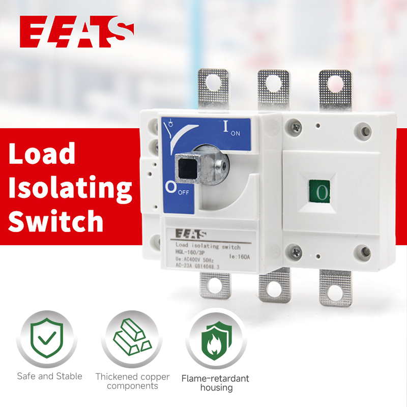 ELEATS HGL 400V 100A 160A Double-throw Isolating Switch 3P 4P 630A Dual Power Manual Transfer Switch Manual Changeover Switch