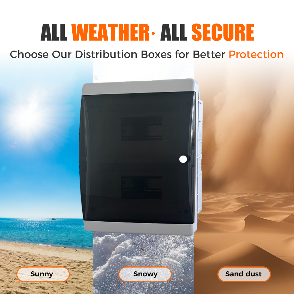 For Main Switch Electrical Industrial Power Distribution Box Db Box IP40 ABS/PC Material Flush/Surface Mounting