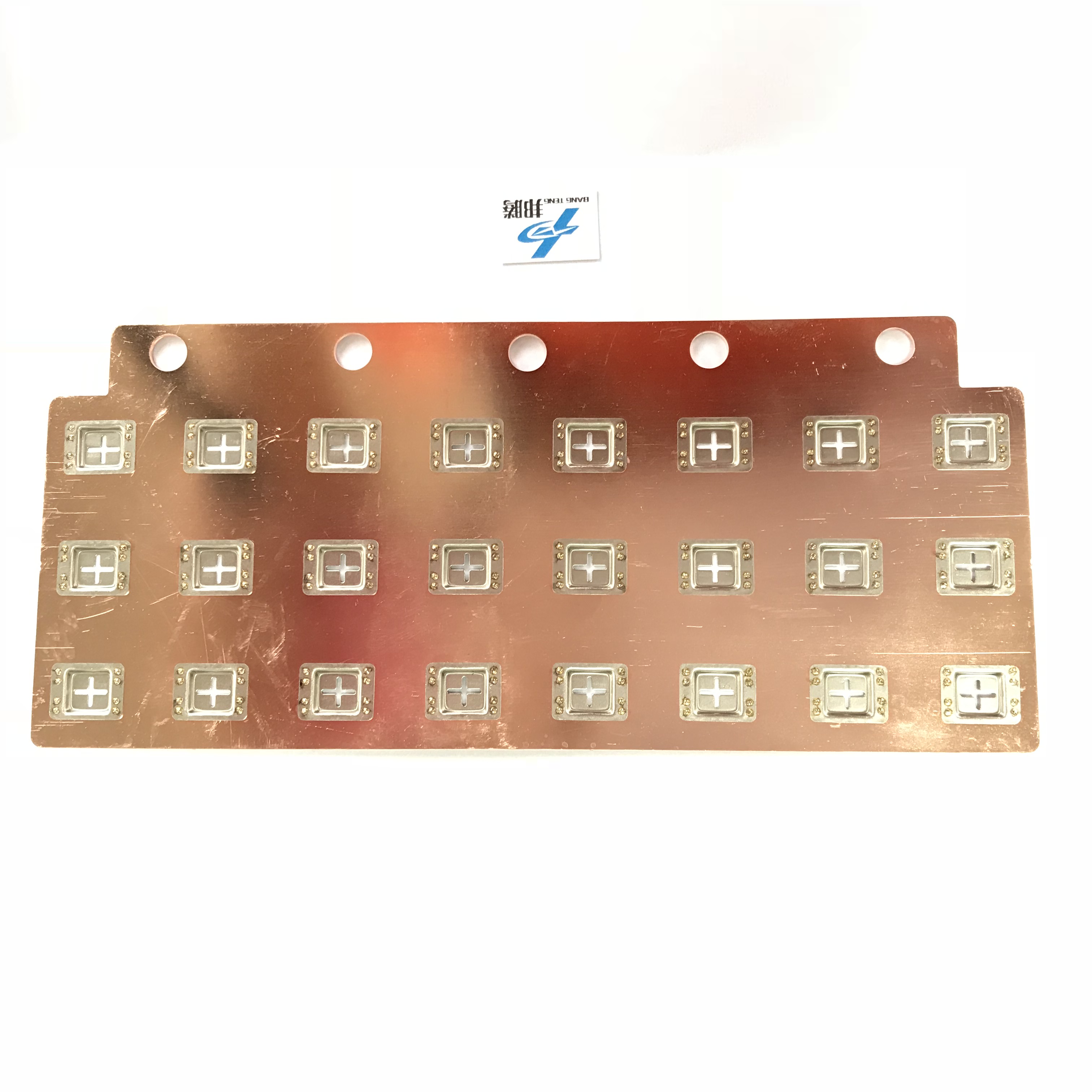 Custom 18650/21700/26650/32650 Optional Spacing Big Current Copper Nickel Sheet Copper Nickel Busbar Copper Bus Bar