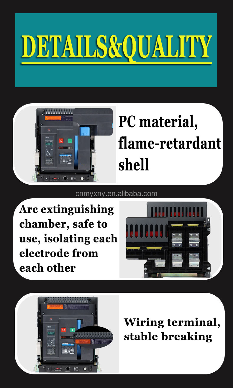 Chinese Manufacturers 200-6300A 400-690VAC Air-operated Circuit Breaker 3000a air Circuit Breaker