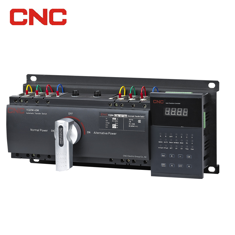 CNC Integrated/Split Type ATS on OFF Switch 63A 125A 250A 400A 630A 3P/4P Automatic Transfer Switch With Remote Control RS485