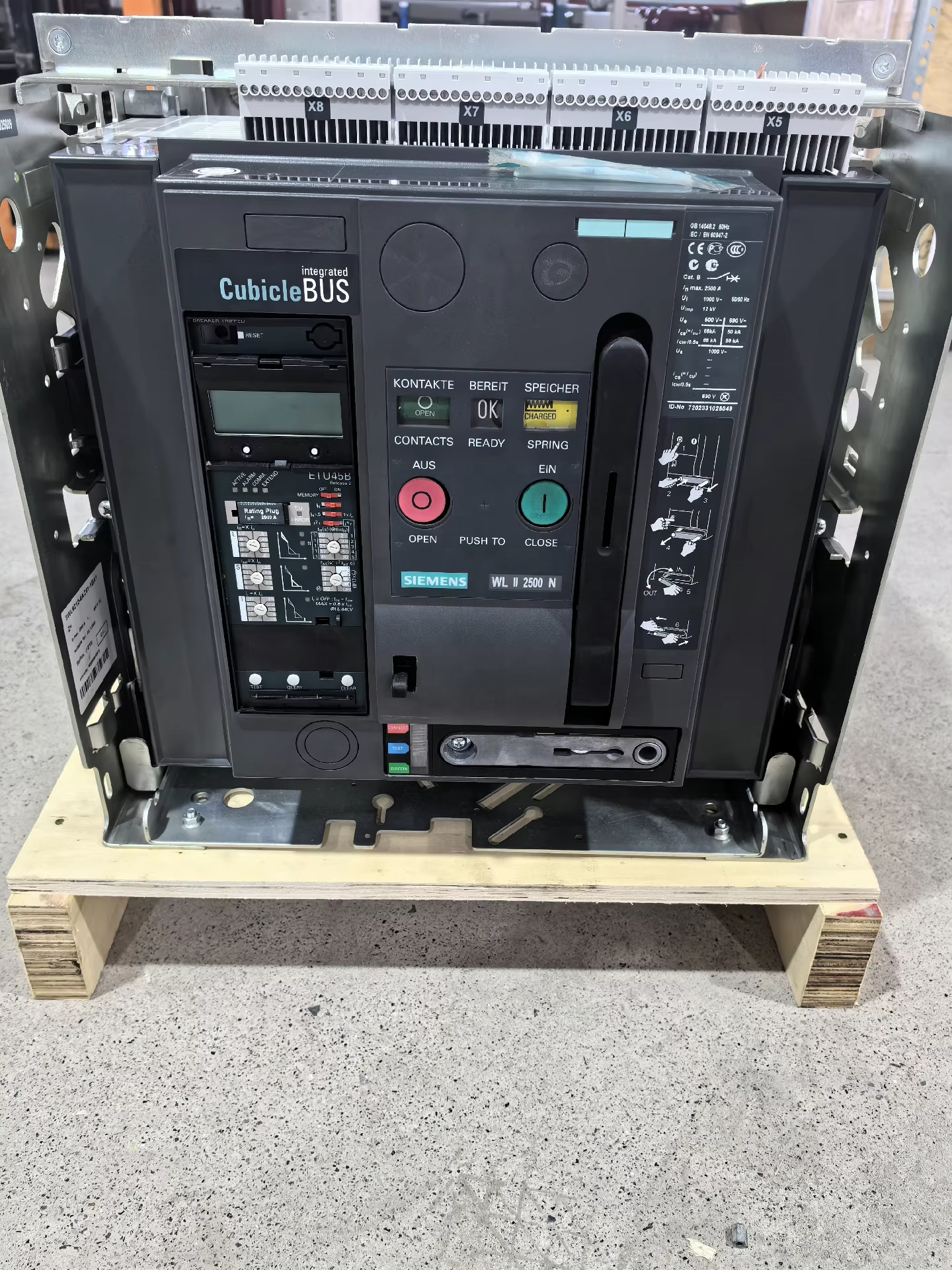 Siemens ACB Frame air Circuit Breaker 3WL Series Is Complete 3WL1240-4CB36-1AA4 4000Amp Breaker 3P/4P New Original Stock