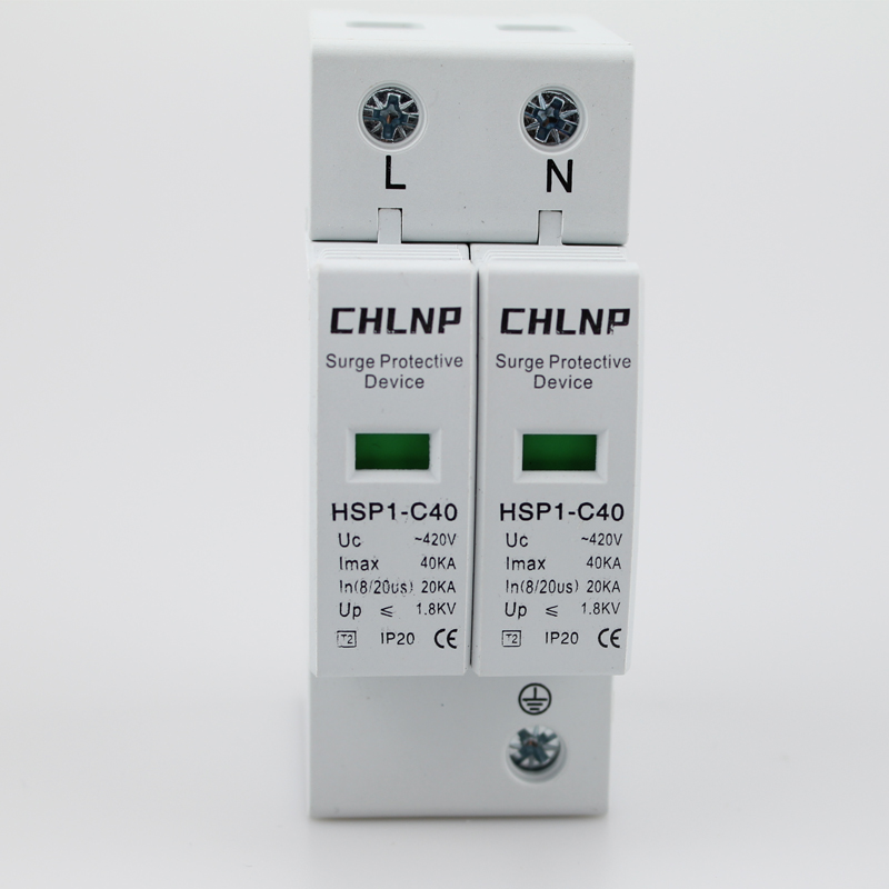 220v Appliance Surge Protector AC SPD 40KA SPD Lightning Surge Protection 8/20 T2 Class 4P 20KA 40KA 60KA 80KA 100KA Arrester
