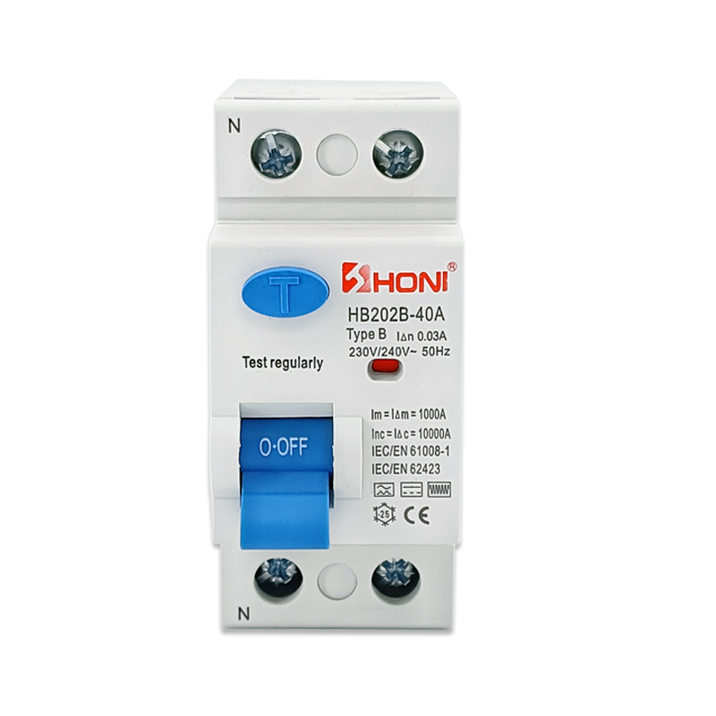 Solar System Type B RCCB 3P+N 40A 10mA 30mA 100mA 300mA 10kA Copper Protective Industrial Use Residual Current Circuit Breaker