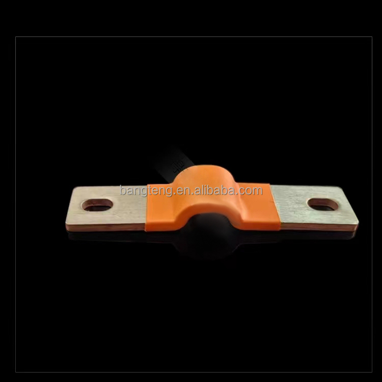 Bar-Shaped Red Copper Flexible Busbar Connector With Welding &amp; Bending Services For Car Battery-Custom Dimensions