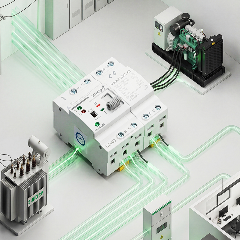 63A 4P Professional Grade Automatic Transfer Switch (ATS) &amp; Generator Changeover Switch with Smart Controls.