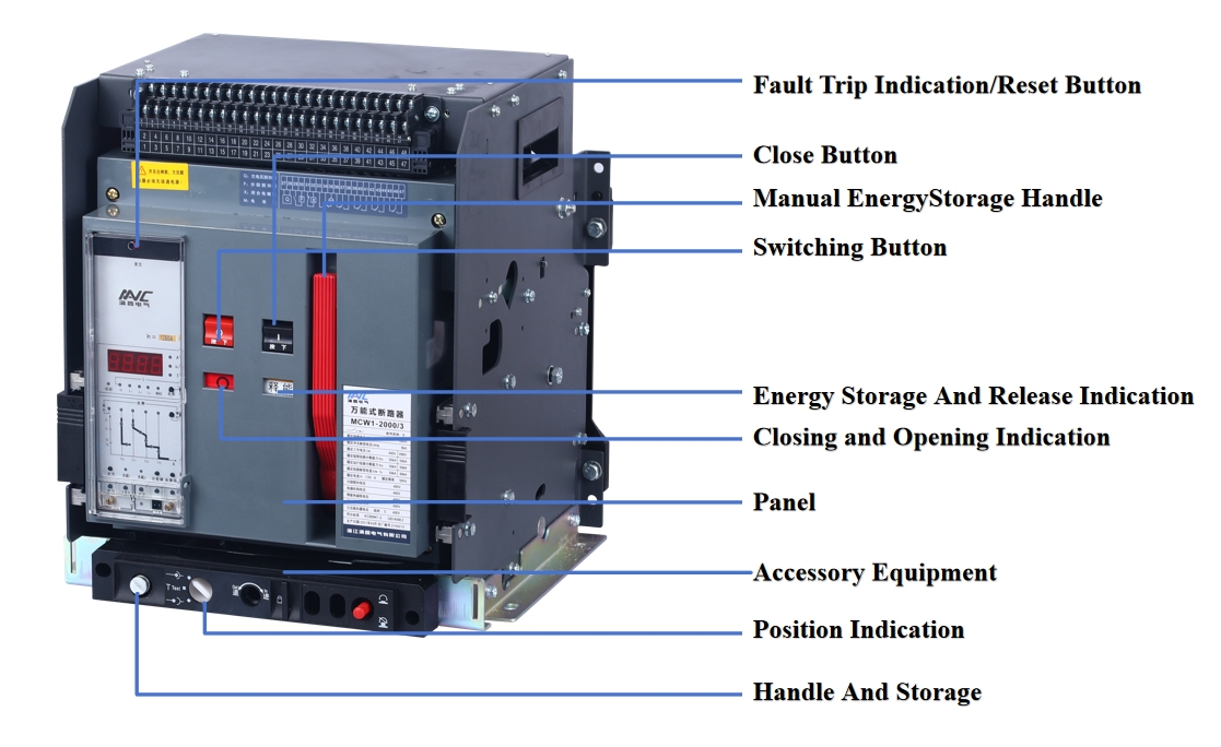 Drawout Type 3P 400A ACB Air Circuit Breaker High Current 3-Phase Circuit Breaker